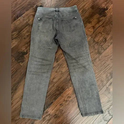 Pilcro Ash Grey Ankle Straight Jeans Size 26 Distressed High Rise