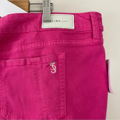 Bermuda Slink Jeans Pink Curvy Stretch Longer length  Shorts womens plus 22 new