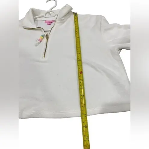 Stoney Clover Lane  x Target Cropped Half Zip Sweatshirt in White‎ XS