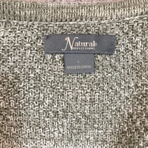 Natural Reflections Multi Color Striped Long Cardigan Size Large