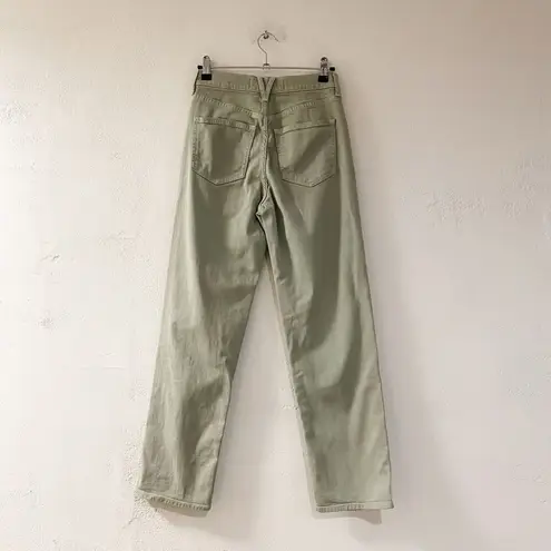 Veronica Beard Blake Classic Straight High Rise Jeans in Sage Green Size 25/0