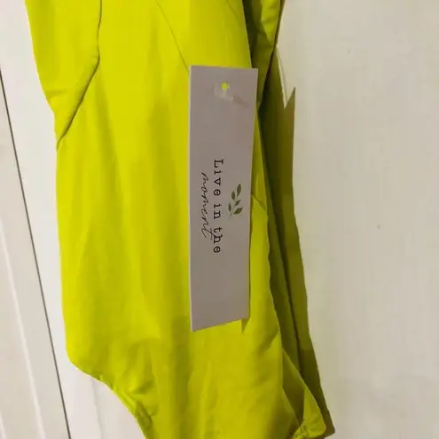 Live in the Moment New With Stains Women's Green Bodysuit Size S