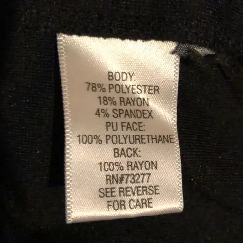 Dana Buchman A-line Skirt Faux Leather Tri…