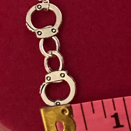 Boutique Handcuffs Necklace Sterling Silver 925 Cosplay Police Officer Halloween Costume jewelry