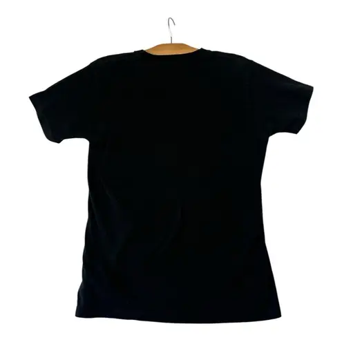 Nirvana Kurt Cobain Floral Smiley Face Graphic T-Shirt Black Pink sz Medium