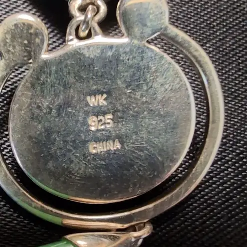 Whitney Kelly Sterling Silver Lapis Lace Agate Chrysoprase Pendant