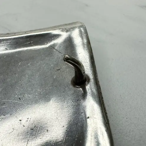 Vintage 1995 Western Rhinestone Belt Buckle Flower Scroll Silver ✨