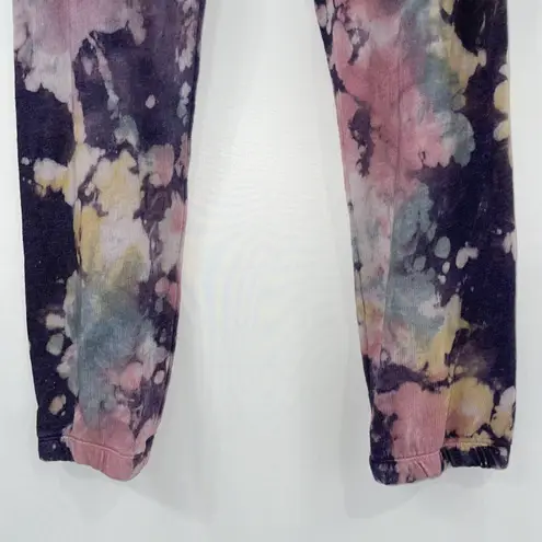 Maronie New Tie Dye Sweatpants Drawstring Waist Eggplant Multi