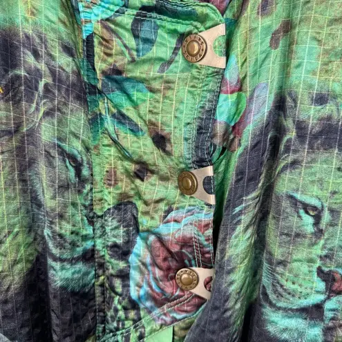 Vintage Skila Retro 80's Ski Suit Snowsuit One Piece Lion Motif Womens Size 6 Green