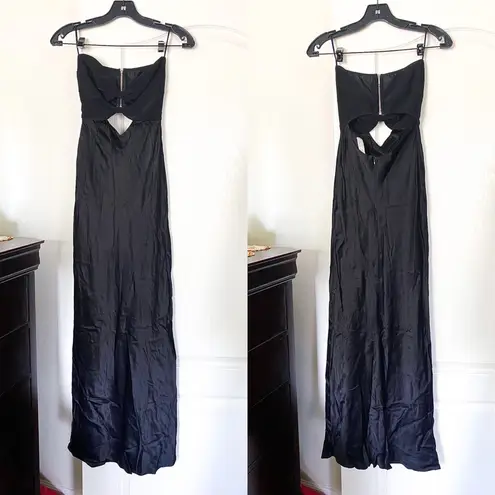 Bec & Bridge Dress Halle Strapless Cutout Maxi Wedding Black Tie Black 4 GUC