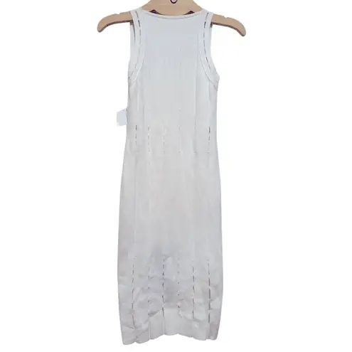 CUSHNIE ET OCHS ELITE IVORY WHITE SLEEVELESS BODYCON KNIT WHITE DESIGNER… Size M