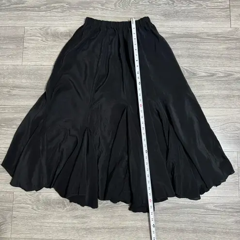 Denim & Supply Ralph Lauren Black Rare Bohemian Maxi Retro Ruffled Skirt Sz S