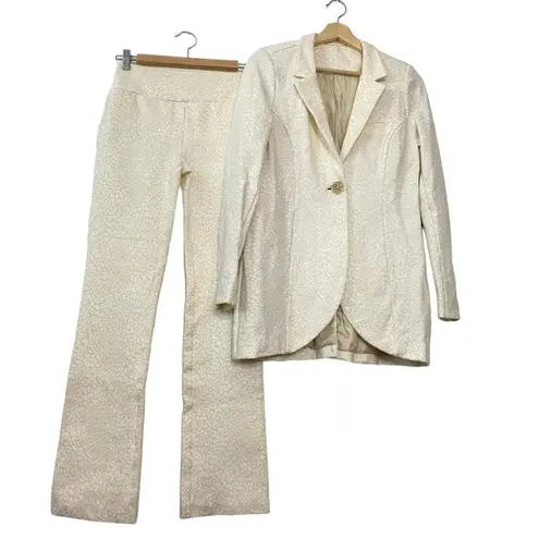 Soft Surroundings Leontine Ponte Knit Animal Print Pant Suit Set