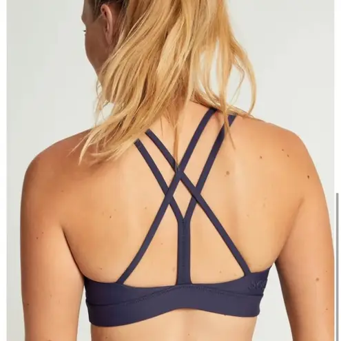 SoulCycle SOUL by  M Take the Plunge Blue Strappy Sports Bra