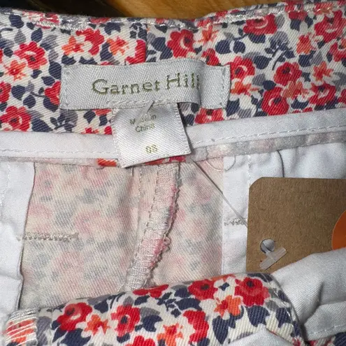 Garnet Hill Red and White Floral Bermudas