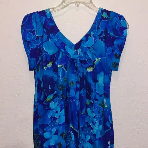 Vintage 60s/70s Hawaiian dress Barkcloth Dress scarf wrap Waltah Clarke Honolulu Size M