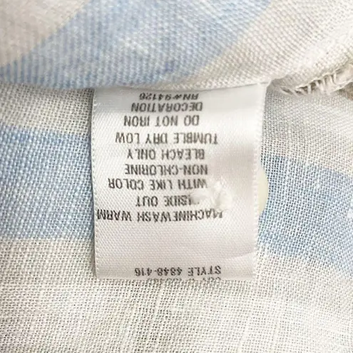 CP Shades Michelle Dress Size Medium Linen Stripe Button Front Maxi Made in USA