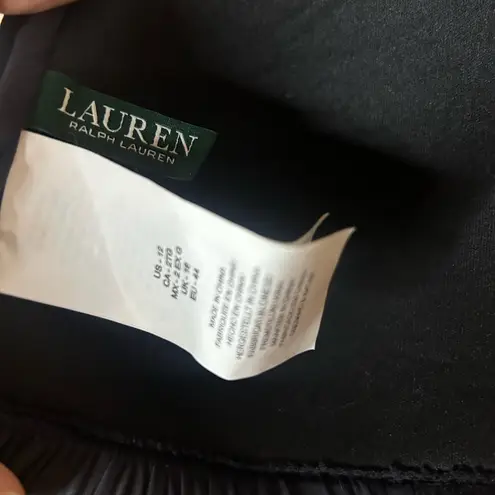 Lauren Ralph Lauren Mold Cup Halter Bikini Bra Top Black Gold 12 Triangle Swim