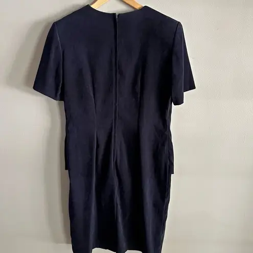 Vintage 90’s black Layered one piece career chic midi dress sophisticated Size 12