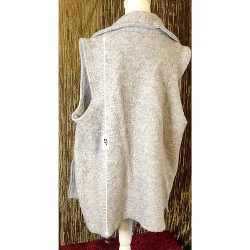 Cynthia Rowley Women’s Wool Blend Gray Cardigan Vest 2X