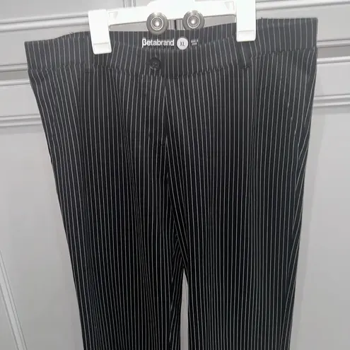 Betabrand  Women’s Wide Leg 2 Pocket Pinstriped Dress Yoga pants size XL