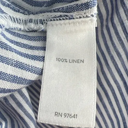 J Jill Love Linen Size LP Petite Sleeveless Top Button