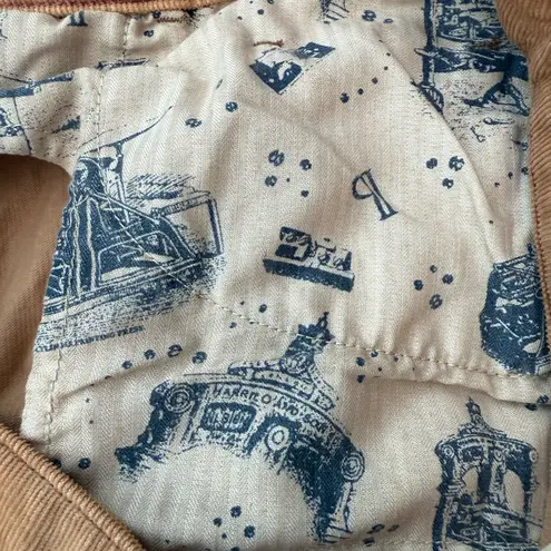 Pilcro and the Letterpress Anthropologie Script Corduroy Pants Jean Tan Size 30