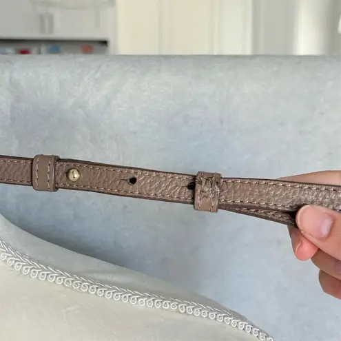 TMRW Studio Women's Dusty Pink Leather Crossbody Clutch Bag Tan