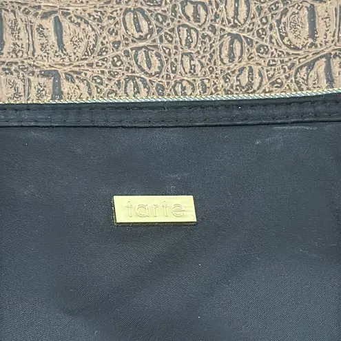 Tarte Black Makeup Bag with Pink Tassel Cosmetic Pouch Travel Zip Case