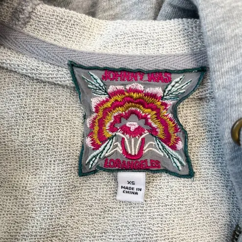Johnny Was NWOT Cassia Floral Embroidered Full Zip Tiered Hoodie Sweatshirt XS