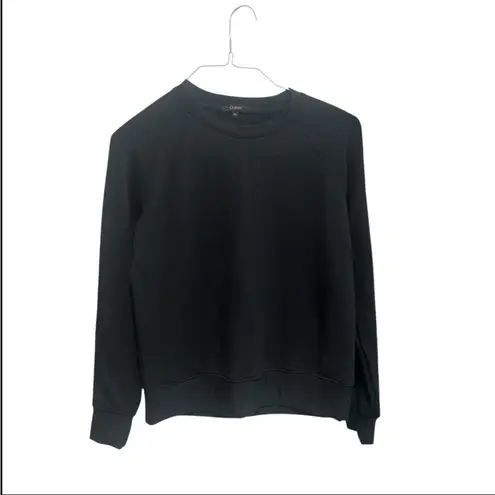 Quince New SuperSoft Fleece Crew Black, New with Out Tags