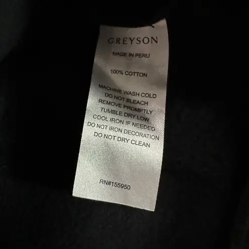 Greyson Script Aspen Crewneck In Shepard Black Size Small