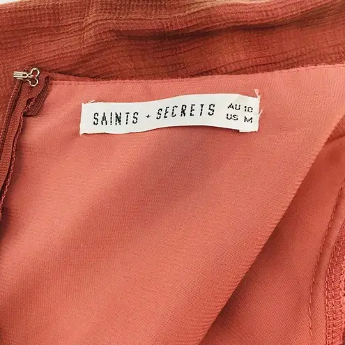 Saint + Secrets Brown Fit & Flare Midi Dress