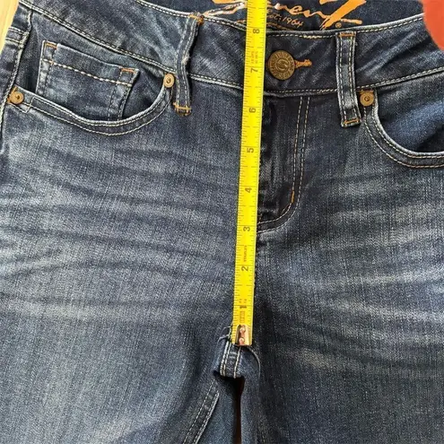 Seven7 Women's Bootcut Jeans Blue Size 6 Embellished Pockets