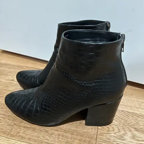 Nasty Gal Faux crocodile booties
