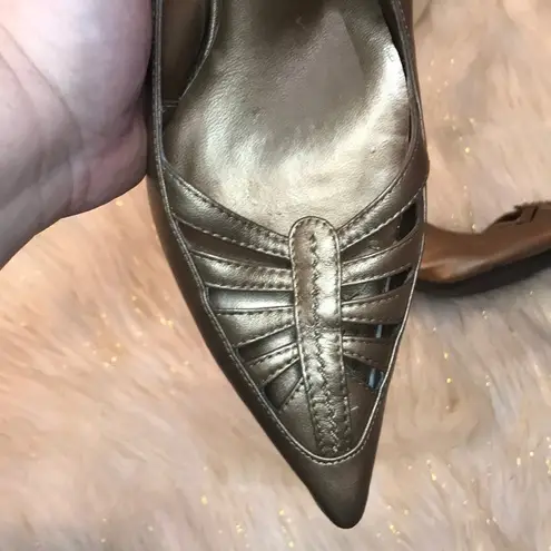 Karen Scott pointed kitten comfort heel height 90’s champagne 8