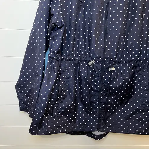 Polka Dot Utility Jacket in Navy Blue Size XL