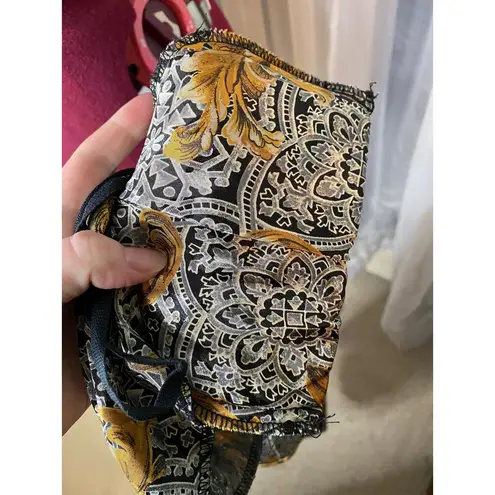 blazer satin filigree gold silver vintage 1980s Size 14