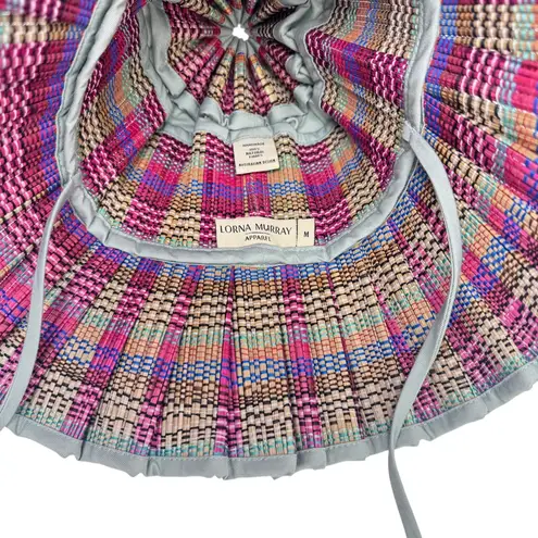 Lorna Murray Apparel Capri Hat Paradiso Rattan Beach Bucket Pleated Woven Medium Blue - Image 11