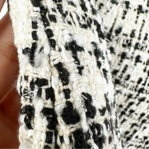 Lulus NEW  Beverly Hills Black and Ivory Tweed Midi Pencil Skirt Size XS