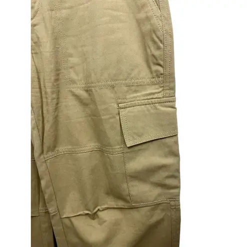 Khaki Pants Tan Cargo Juniper Blu Stretch Pockets Wide Leg Small Utility Cotton