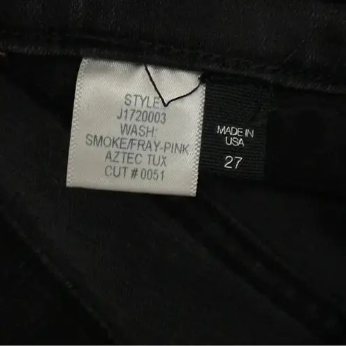 Veronica Beard Carolyn 10” Baby Boot Faded Black Pink Aztec Tux Size 27