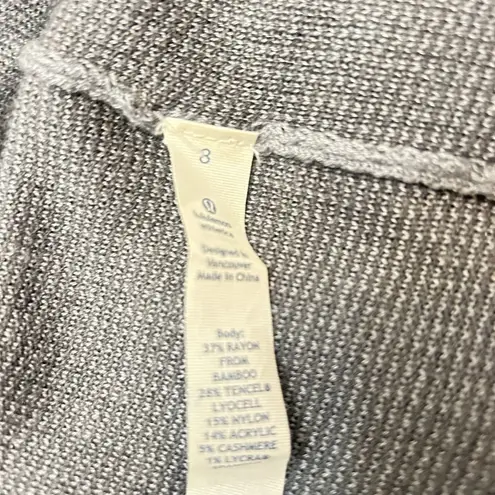 LULULEMON OPEN FRONT LONG SLEEVE KNIT ASYMMETRICAL HEM SWEATER SIZE M/L Gray Size M