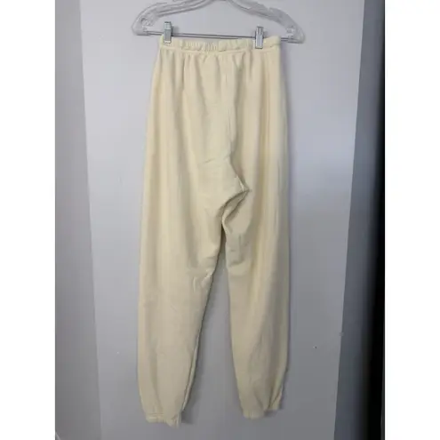 Aviator Nation Butter Yellow Logo Sweatshirt And Sweatpant Set Women’s Medium