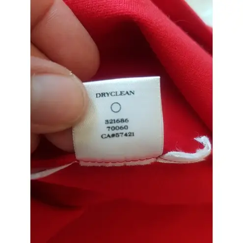 Ann Taylor Womens Dress Size 4 Red Knee-Length Valentine's Office Career Work