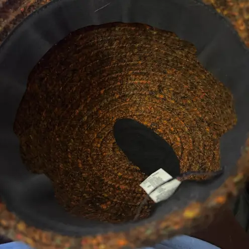 BETMAR NEW YORK HAT Weave Burnt Orange Brown Wool Blend Logo Design