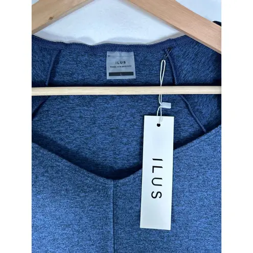 Ilus Label Cinch Allure Cross Over Long Sleeve Crop Top L NWT Blue Size L