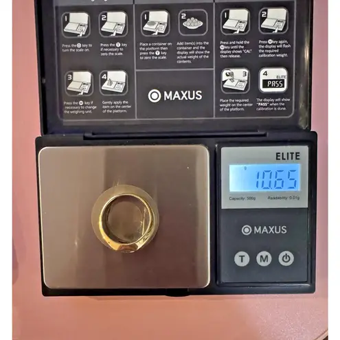 14KT HGE Gold Electroplate Art Deco Ring w Large CZ Stone Sz 10 Textured Vintage