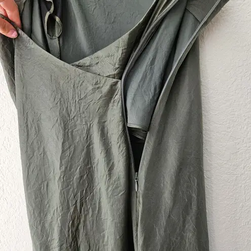 Equipment Femme Aurore Crinkle Wrap Dress Castor Grey Size 6 NEW