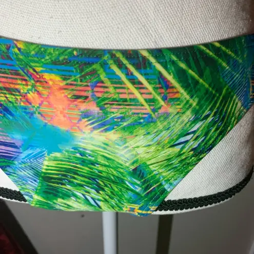 Sun and Sea Tropical Print Side Tie Bikini Bottoms Size L